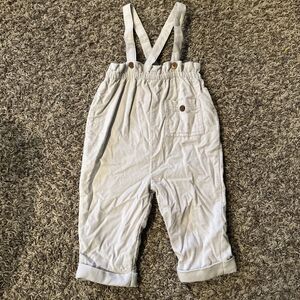 Oliver And Rain 18 Months Baby Courdoroy Light Gray Overalls Toddler Adjustable